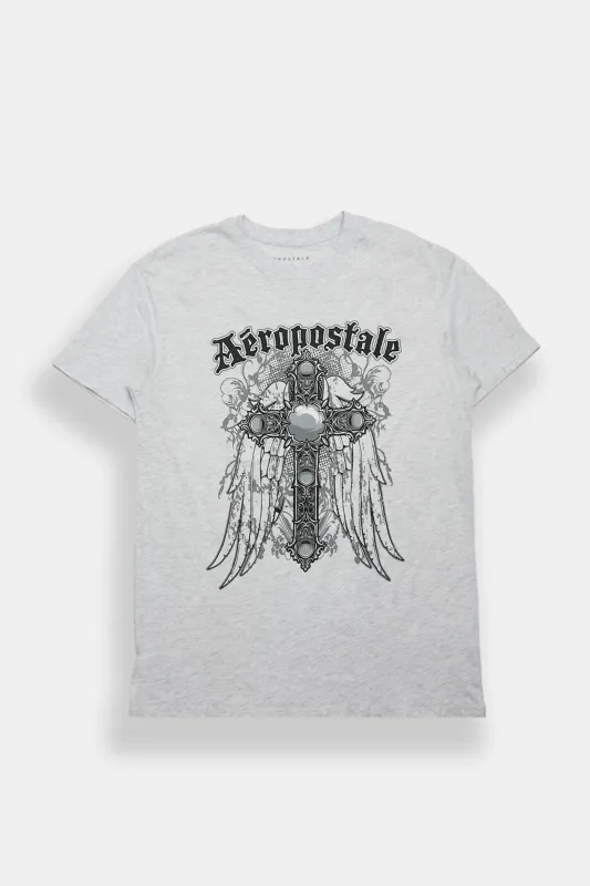 AERO Angel Wings Graphic Relaxed Boyfriend Tee made by Aeropostale