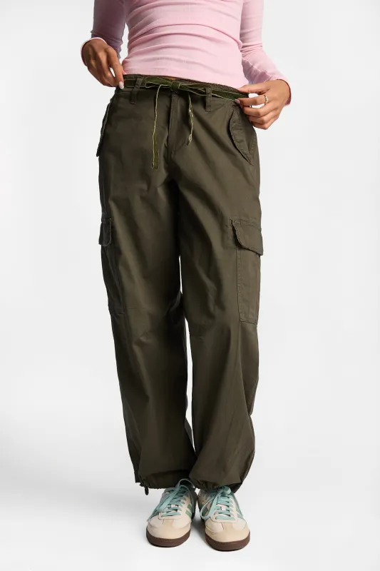 Low Rise Ultra-Loose Cargo Twill Joggers made by Bluenotes