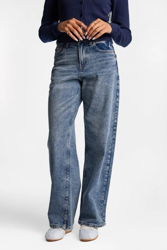 Ella Curvy High Rise Baggy Jeans made by Bluenotes