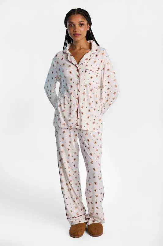 Graphic Super Soft Pajama Dad Long Sleeve Shirt & Pants 2-Piece Set made by Bluenotes