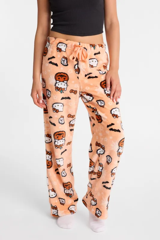 Hello Kitty Pumpkin Plush Pajama Pants made by Bluenotes