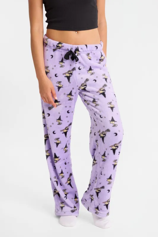 Peanuts Snoopy Witch Plush Pajama Pants made by Bluenotes