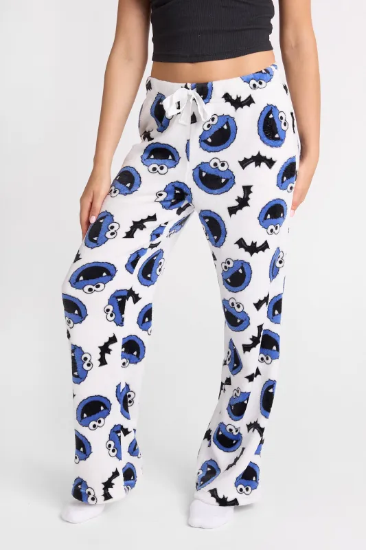 Cookie Monster Bats Plush Pajama Pants made by Bluenotes
