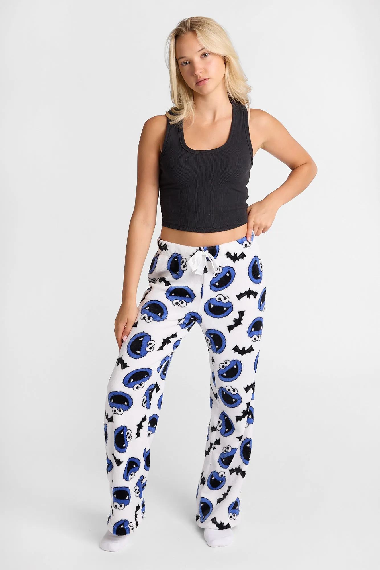 Cookie Monster Bats Plush Pajama Pants sold by Bluenotes product image thumbnail 4