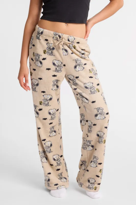 Peanuts Snoopy Mummy Plush Pajama Pants made by Bluenotes
