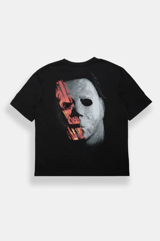 Halloween II No Place To Hide Graphic Oversized Tee made by Bluenotes