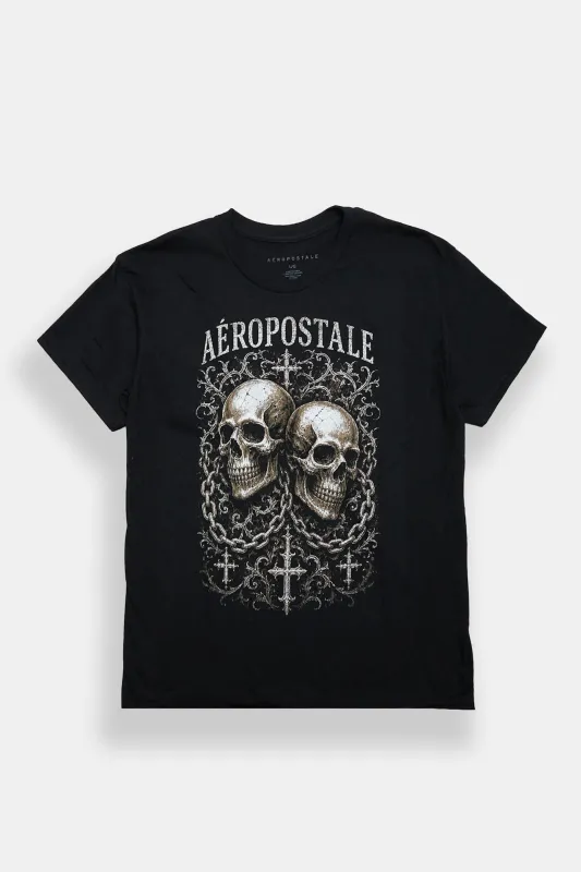 Aéropostale Chained Skulls & Cross Graphic Tee made by Aeropostale
