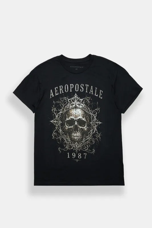 Aéropostale 1987 Gothic Skull Graphic Tee made by Aeropostale