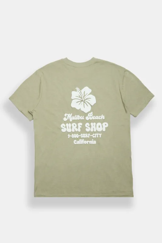 Hibiscus California Graphic Boyfriend Tee made by Bluenotes