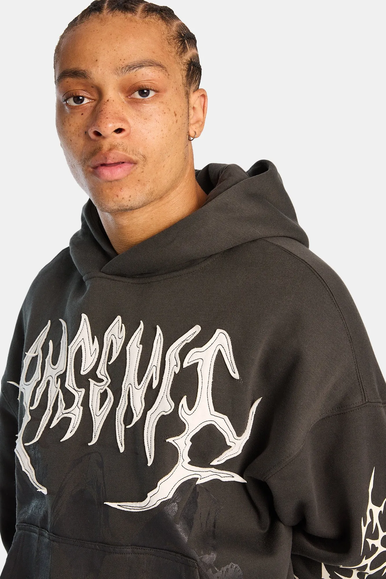 Arsenic Grim Reaper Graphic Boxy Hoodie sold by Bluenotes product image thumbnail 2