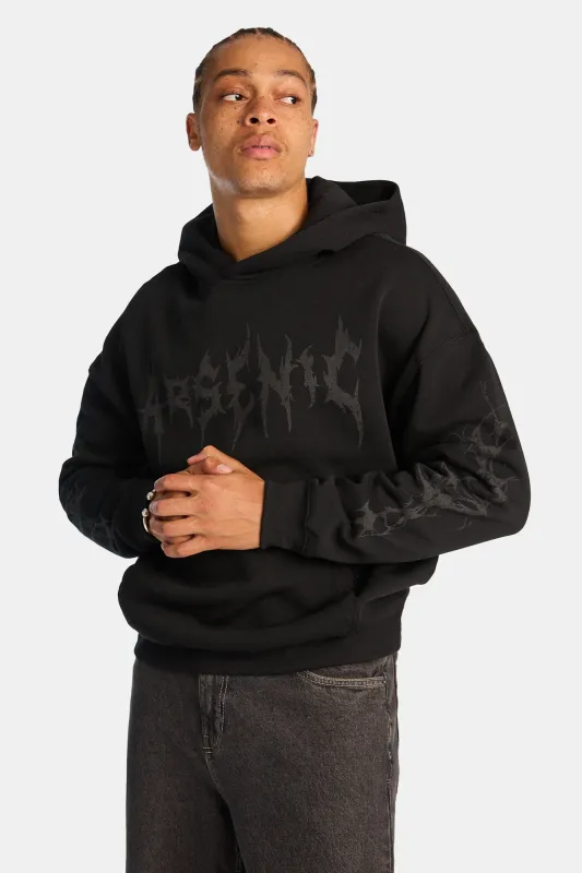 Arsenic Metallic Skull Graphic Boxy Hoodie made by Bluenotes