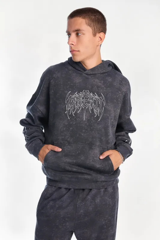 Arsenic Graphic Washed Boxy Hoodie made by Bluenotes
