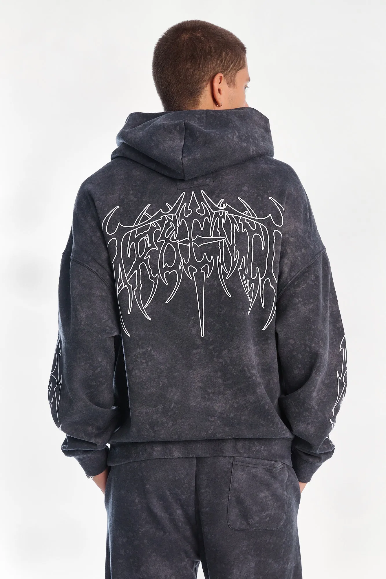 Arsenic Graphic Washed Boxy Hoodie sold by Bluenotes product image thumbnail 3