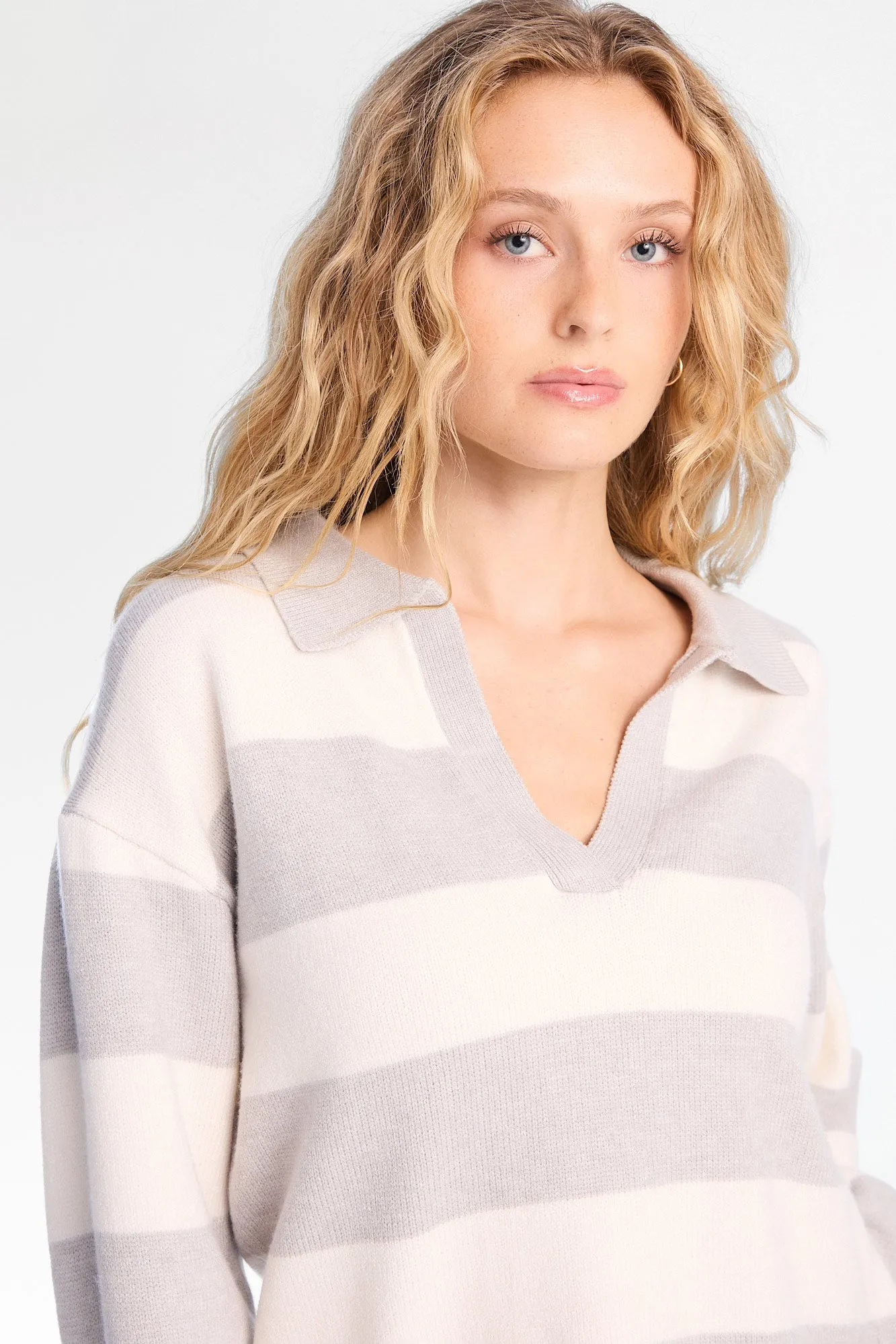 Striped Rugby Polo Sweater sold by Bluenotes product image thumbnail 3
