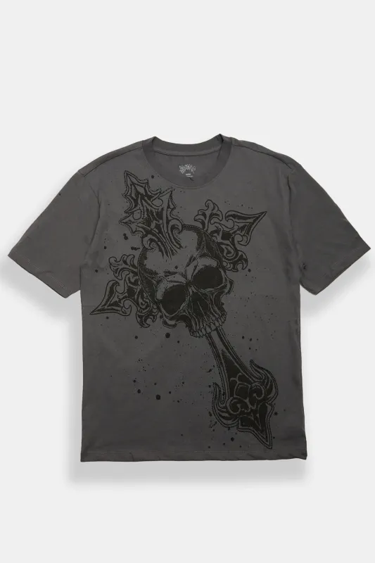 Arsenic Skull Cross Graphic Tee made by Bluenotes