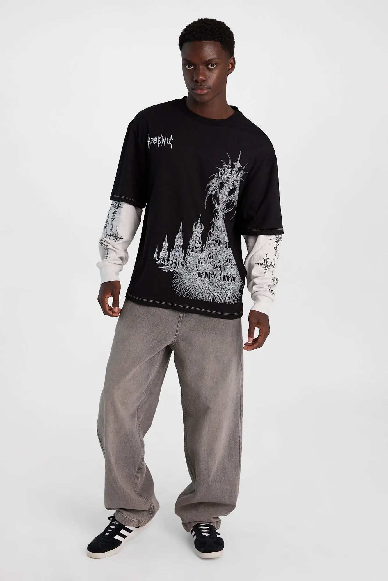 Arsenic Mystical Graphic Layered Twofer Tee sold by Bluenotes product image thumbnail 4