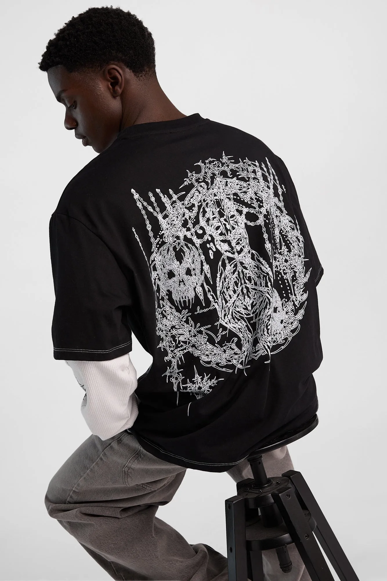 Arsenic Mystical Graphic Layered Twofer Tee sold by Bluenotes product image thumbnail 5