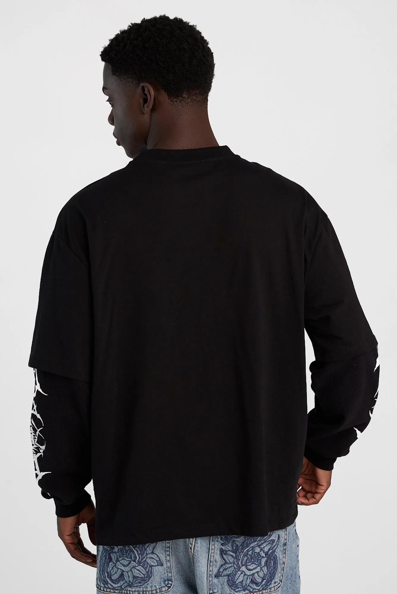 Arsenic Logo Graphic Waffle Knit Layered Twofer Tee sold by Bluenotes product image thumbnail 3
