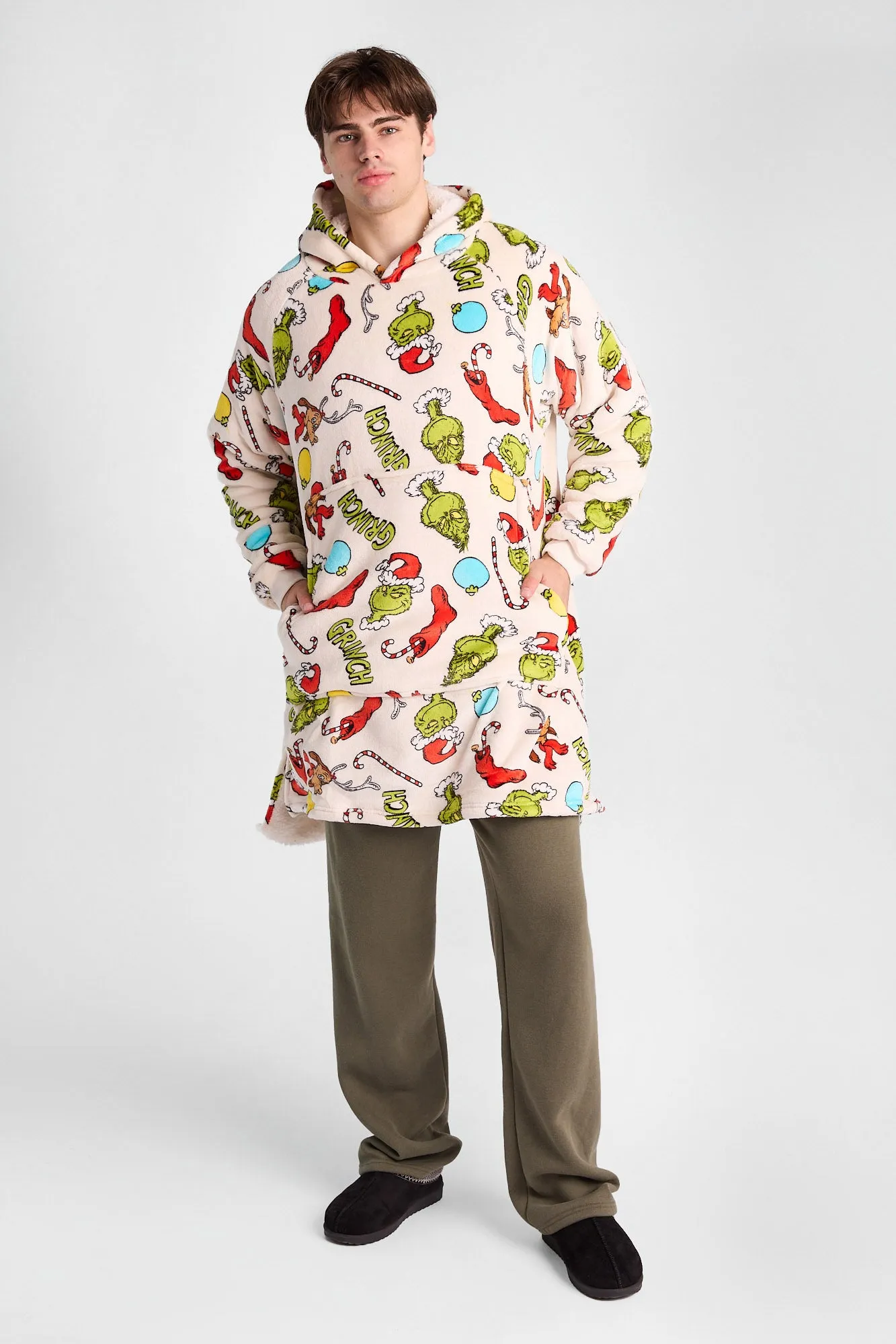 The Grinch Print Oversized Blanket Hoodie sold by Bluenotes product image thumbnail 4