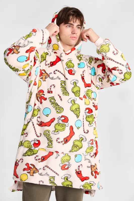 The Grinch Print Oversized Blanket Hoodie made by Bluenotes