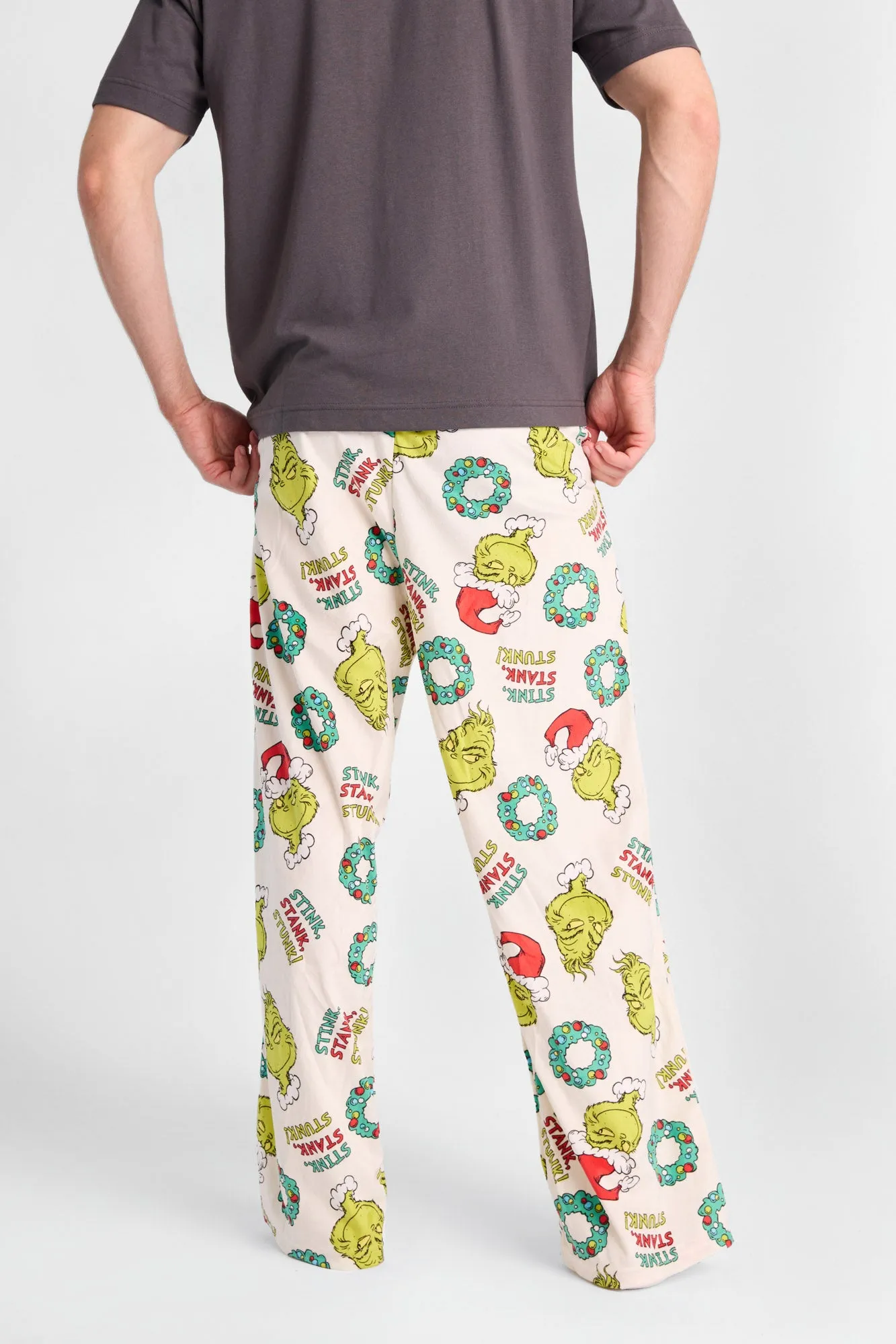 The Grinch Stink Stank Stunk Print Pajama Pants sold by Bluenotes product image thumbnail 3