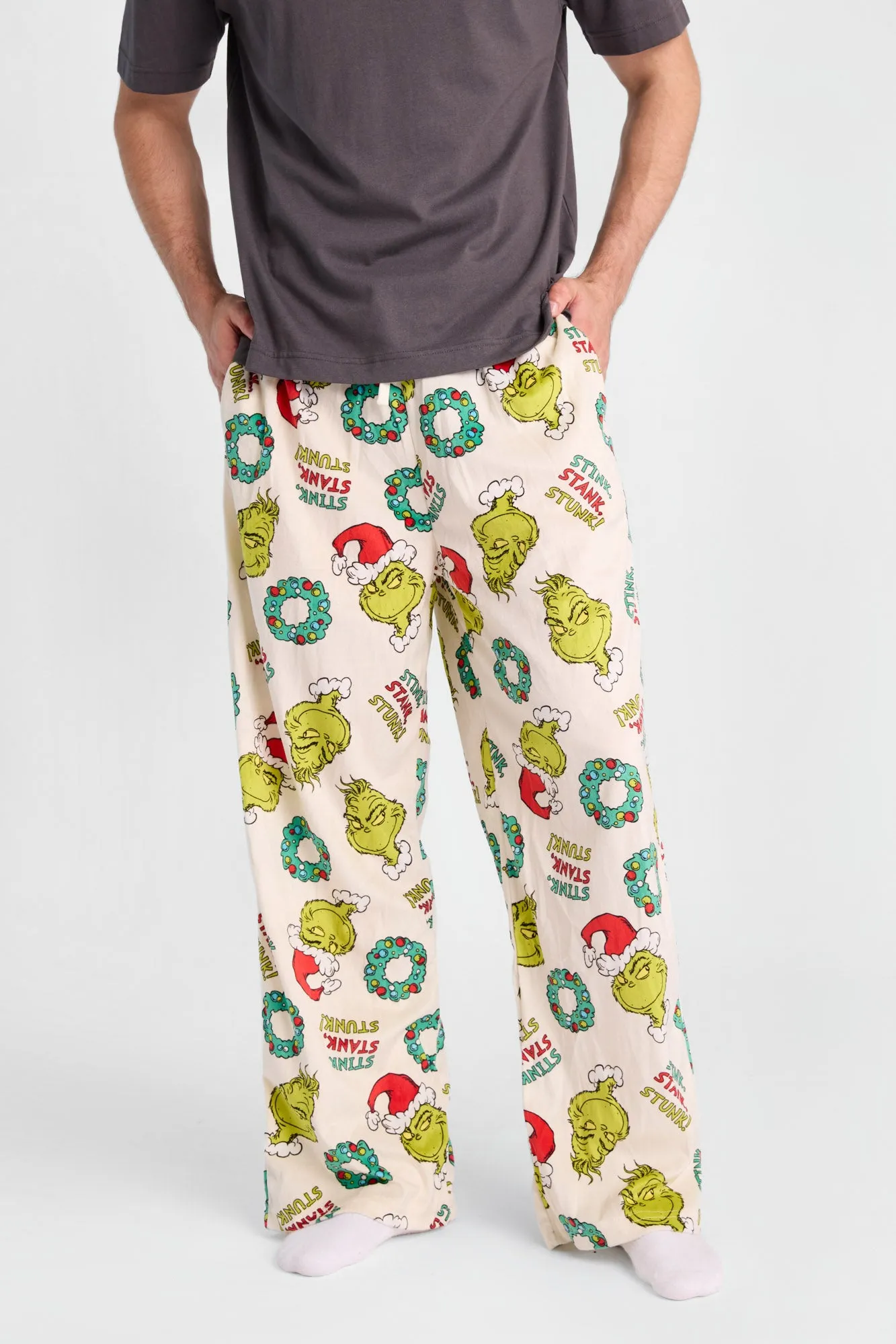 The Grinch Stink Stank Stunk Print Pajama Pants sold by Bluenotes