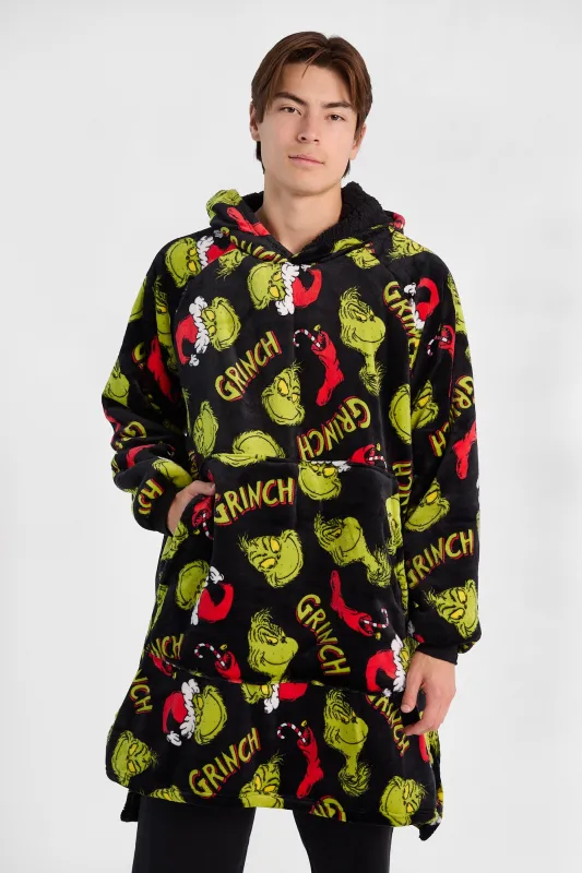 The Grinch Printed Oversized Blanket Hoodie made by Bluenotes