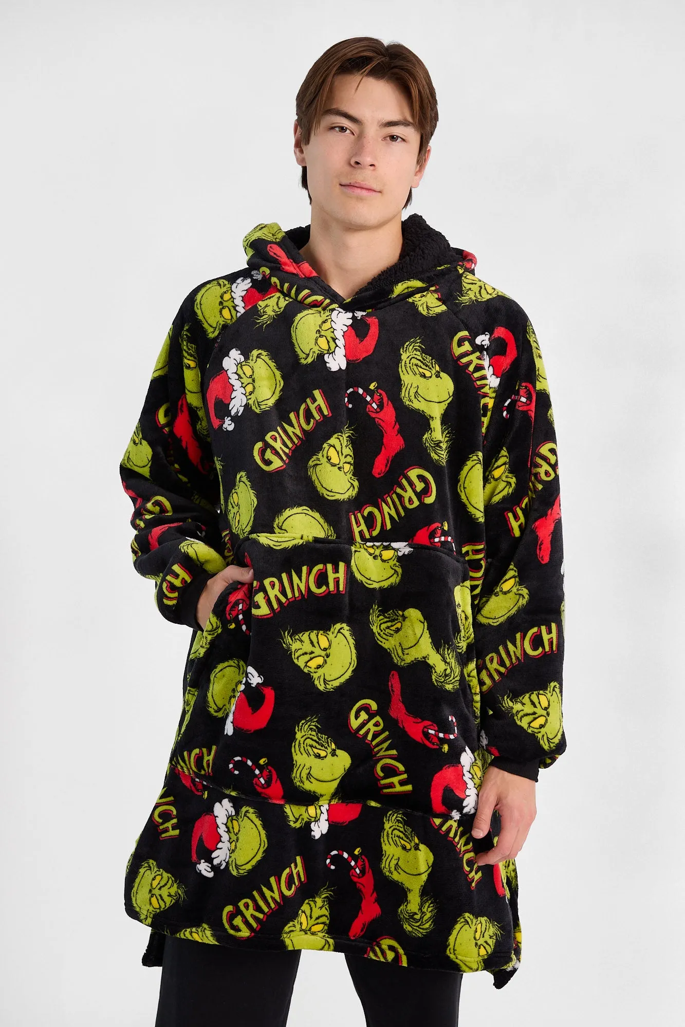 The Grinch Printed Oversized Blanket Hoodie sold by Bluenotes