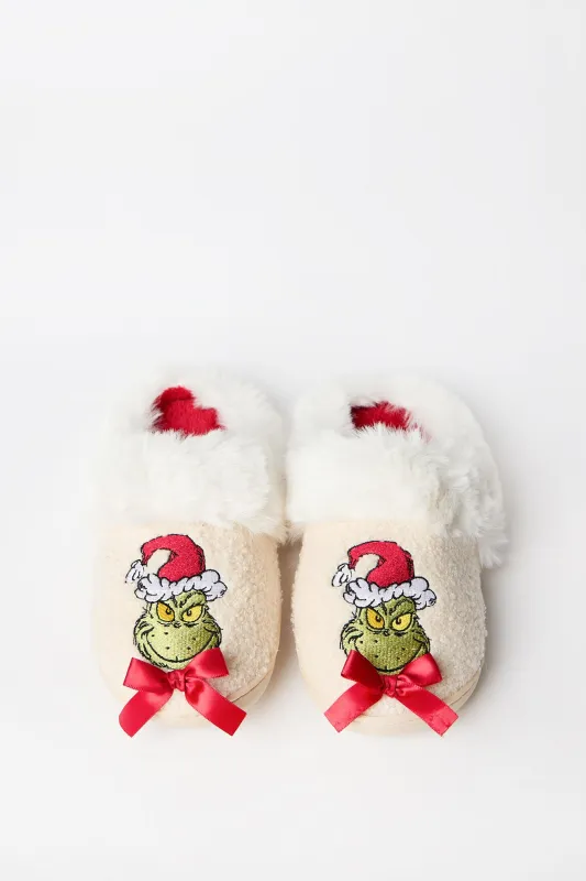 The Grinch 3D Plush Slippers made by Bluenotes