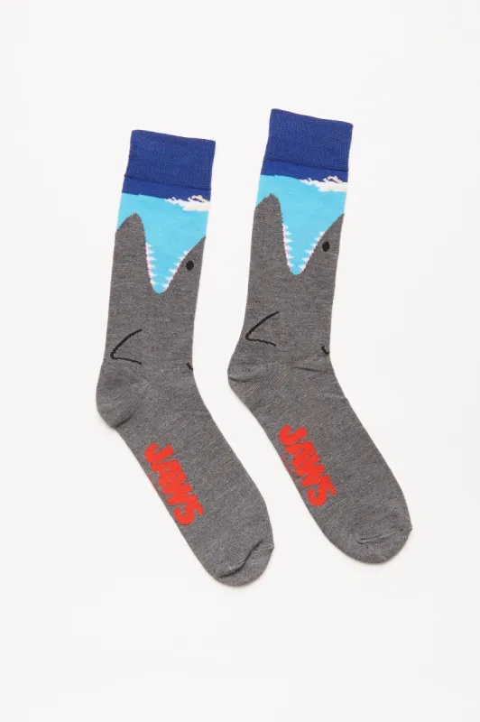 Jaws Graphic Crew Socks sold by Bluenotes