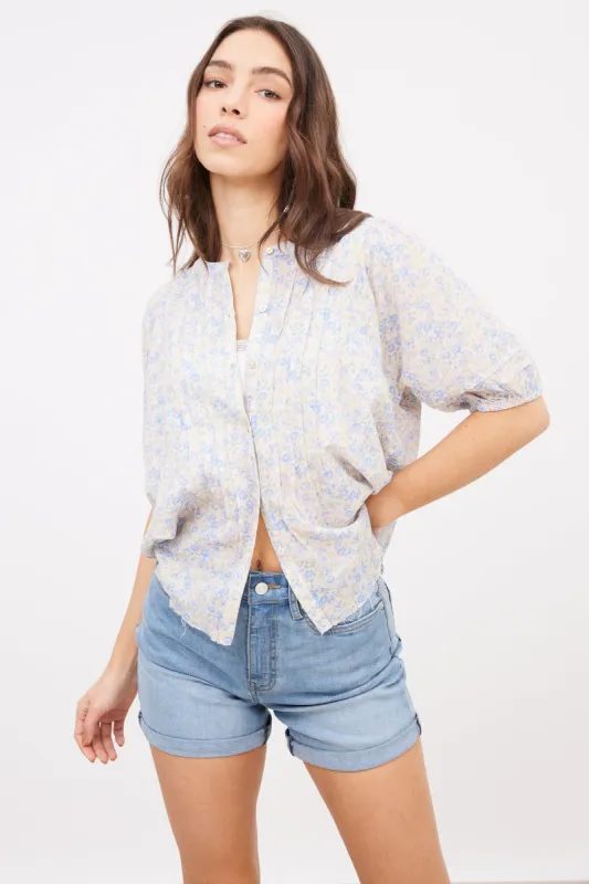 Pintuck Peasant Blouse sold by Bluenotes