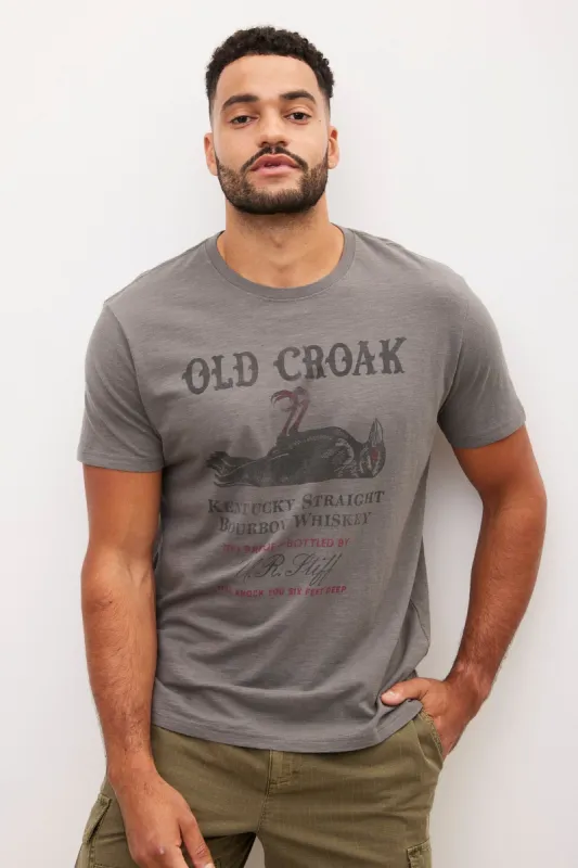 Old Croak Bourbon Whiskey Tee made by Bluenotes