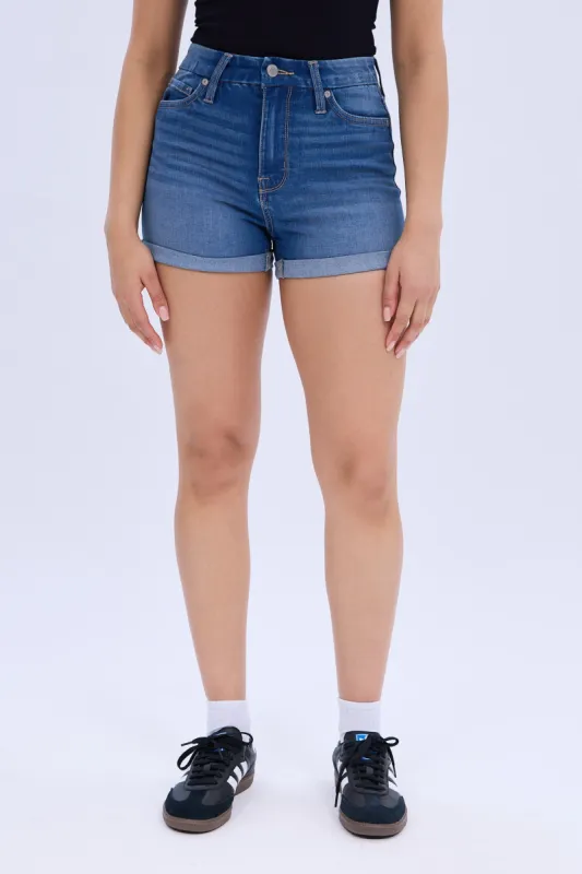 Super High Rise Curvy Denim Short sold by Bluenotes