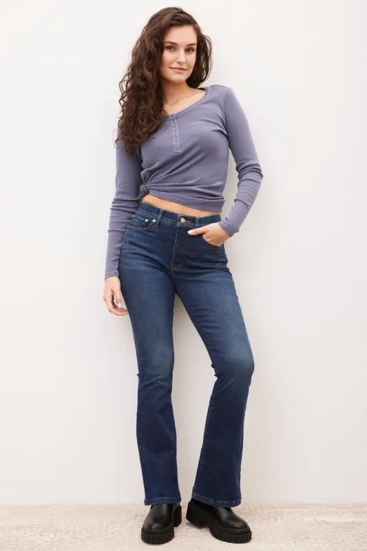 High Rise Stevie Flare Jean made by Bluenotes