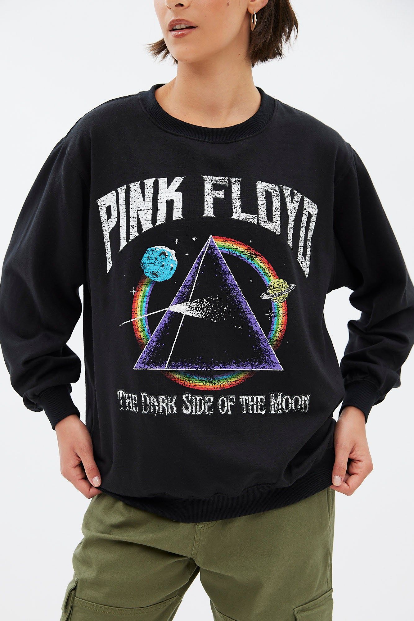 Pink Floyd Graphic Oversized Crew Neck Sweatshirt sold by Bluenotes product image thumbnail 3