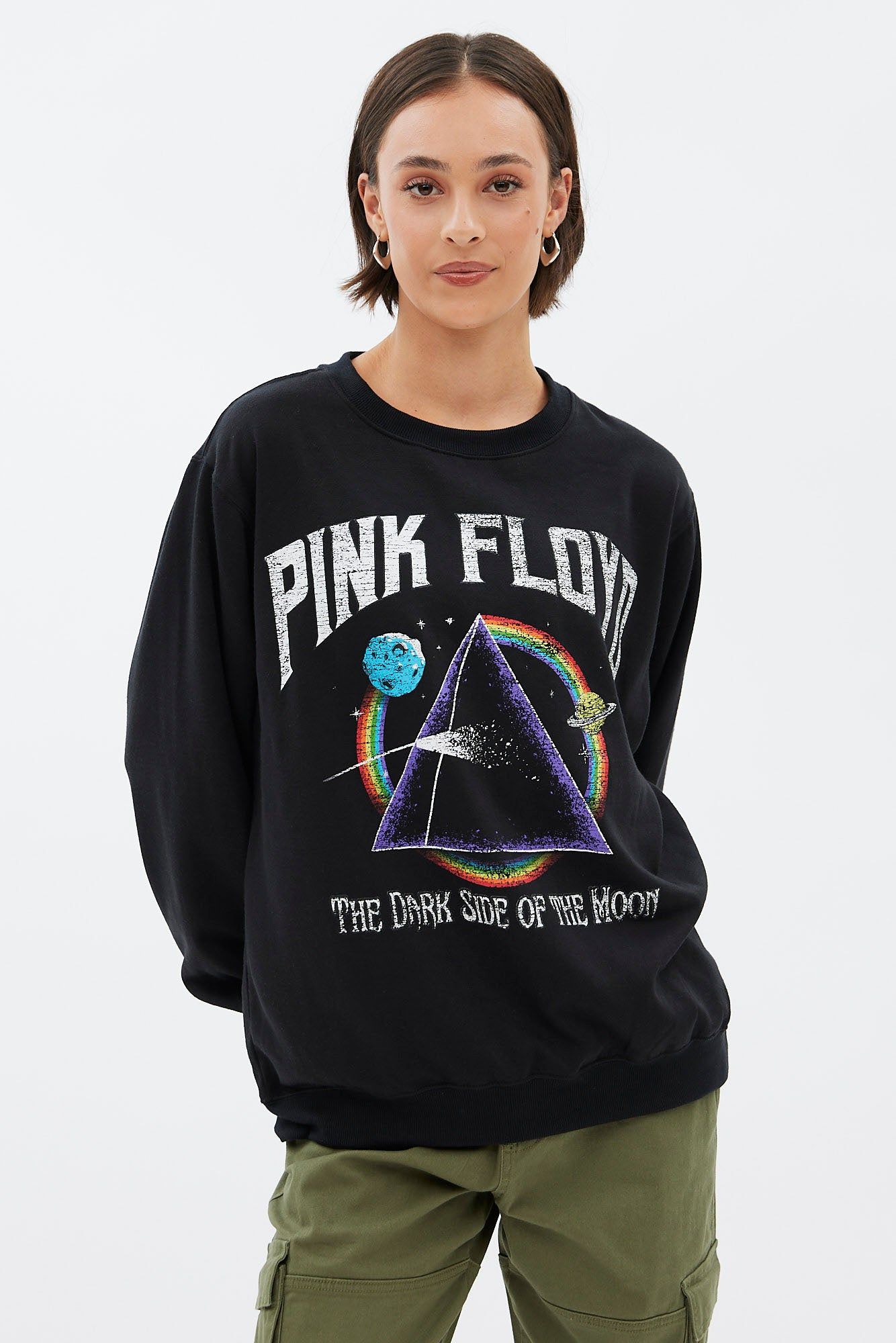 Pink Floyd Graphic Oversized Crew Neck Sweatshirt sold by Bluenotes