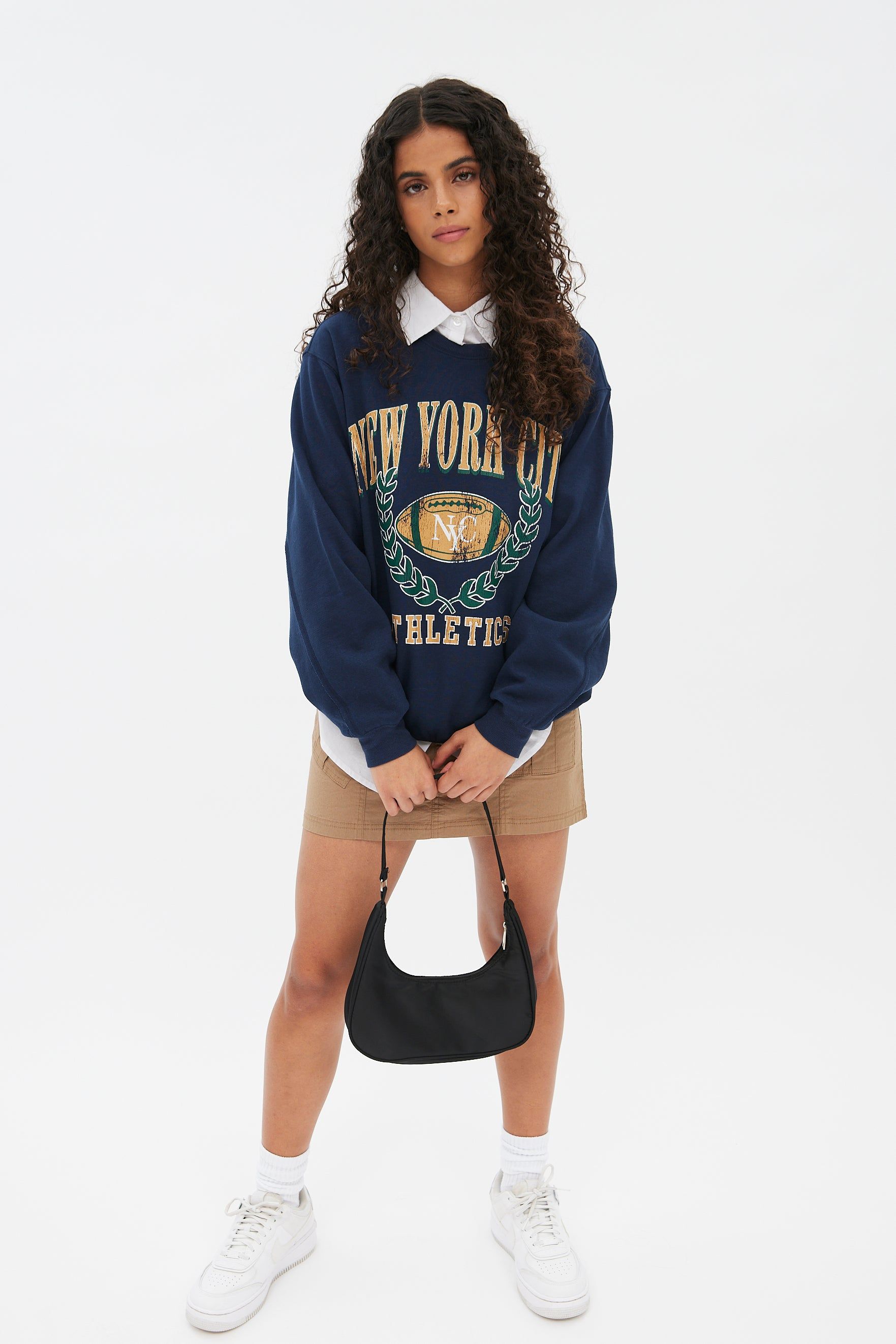 New York Athletics Graphic Crew Neck Boyfriend Pullover Sweatshirt sold by Bluenotes product image thumbnail 2