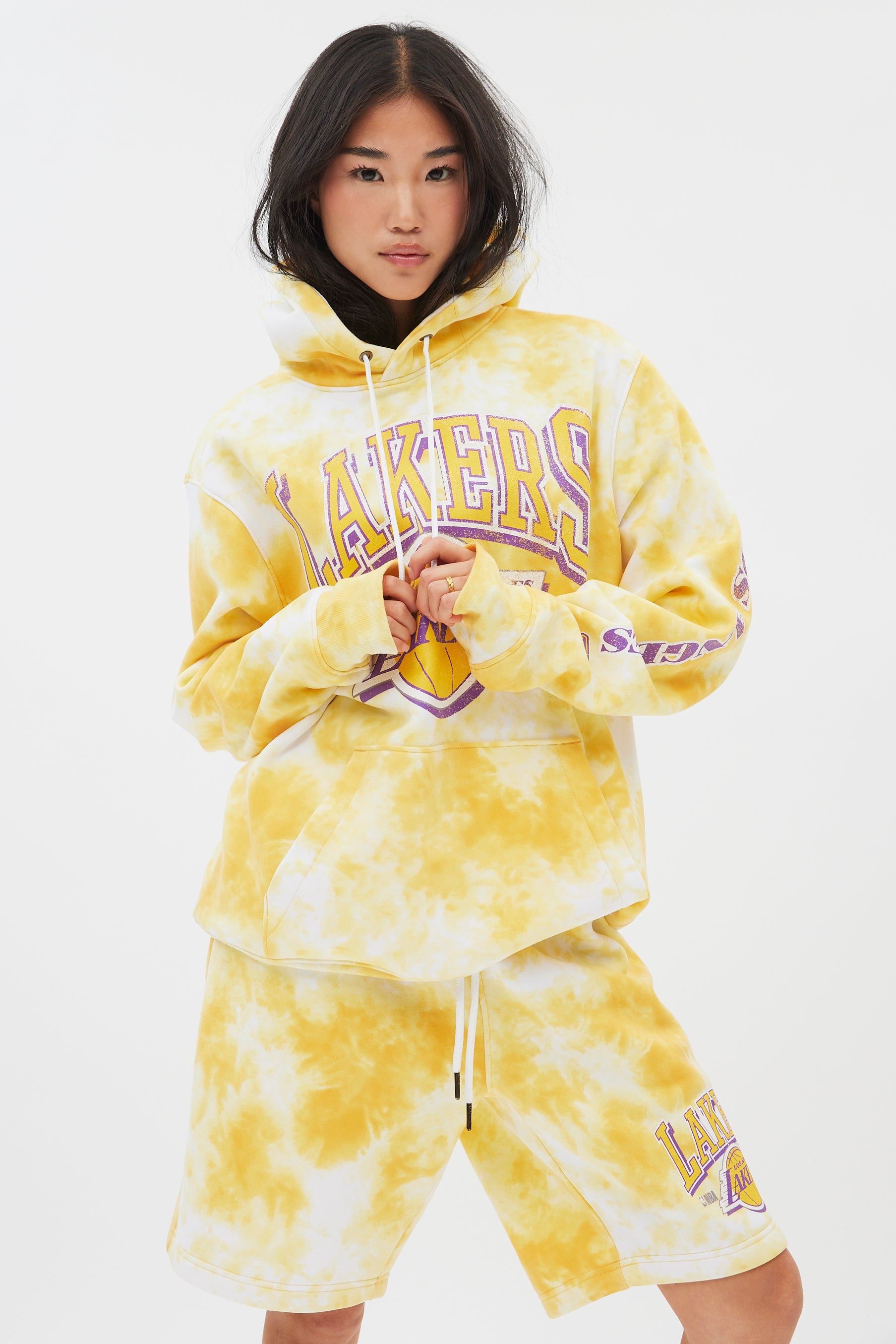 Los Angeles Lakers Graphic Tie Dye Pullover Hoodie sold by Bluenotes