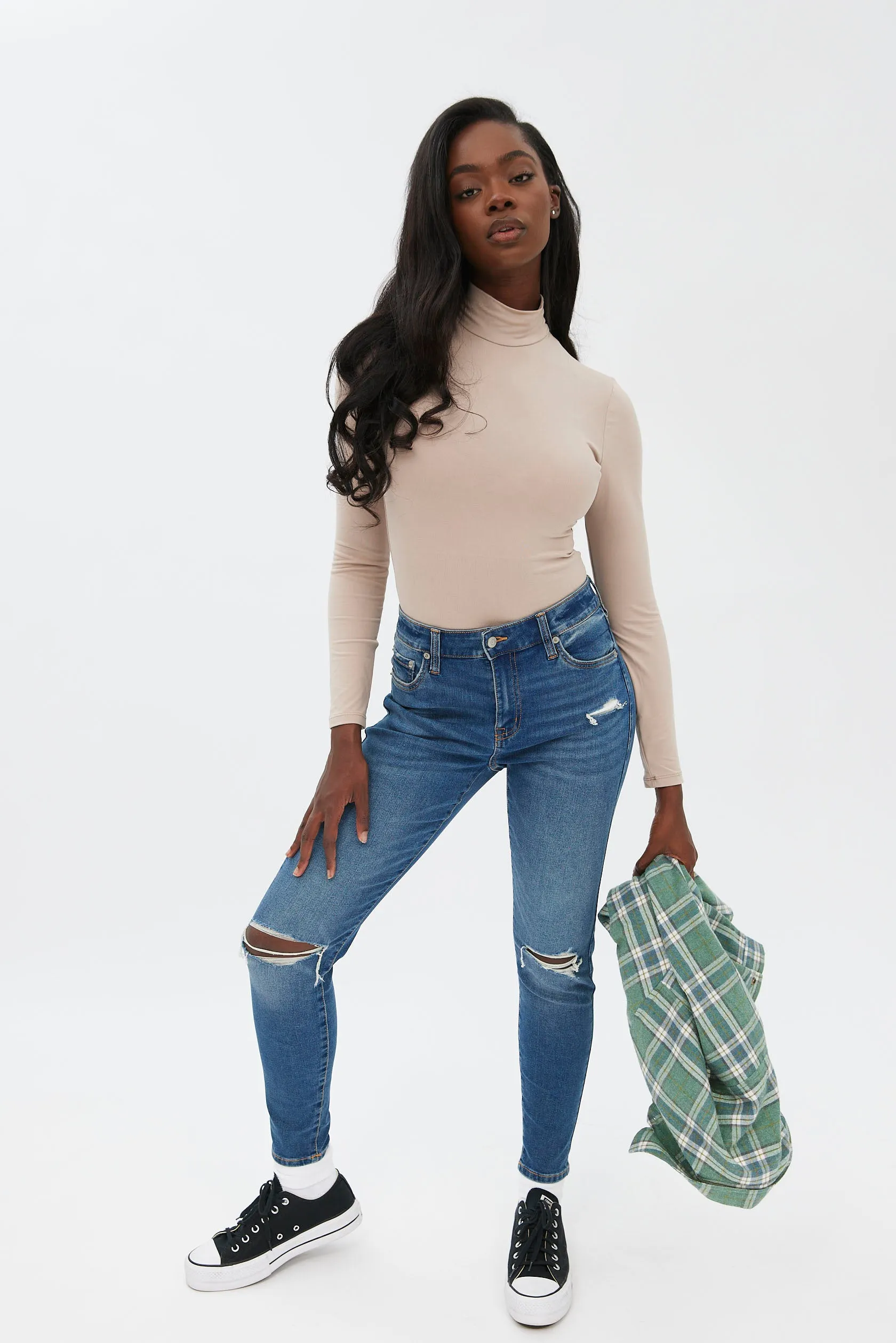 Super Soft Mock Neck Long Sleeve Bodysuit sold by Bluenotes product image thumbnail 2