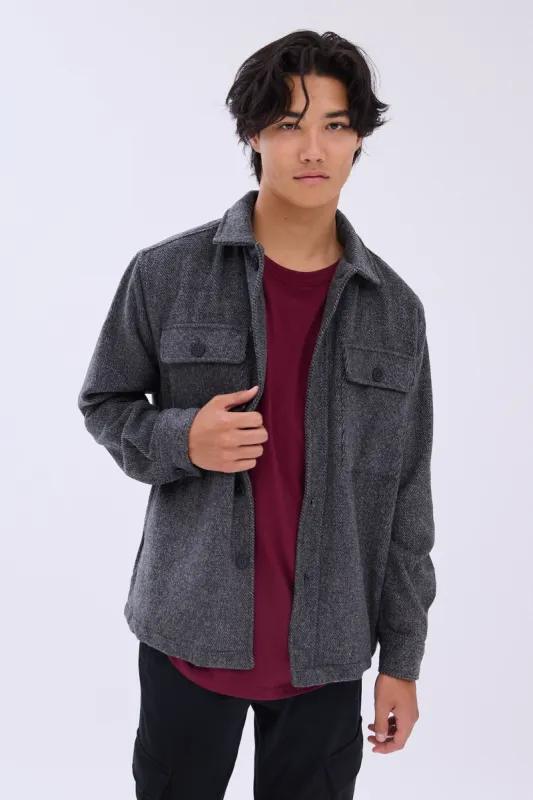 North Western Button-Up Shacket sold by Bluenotes