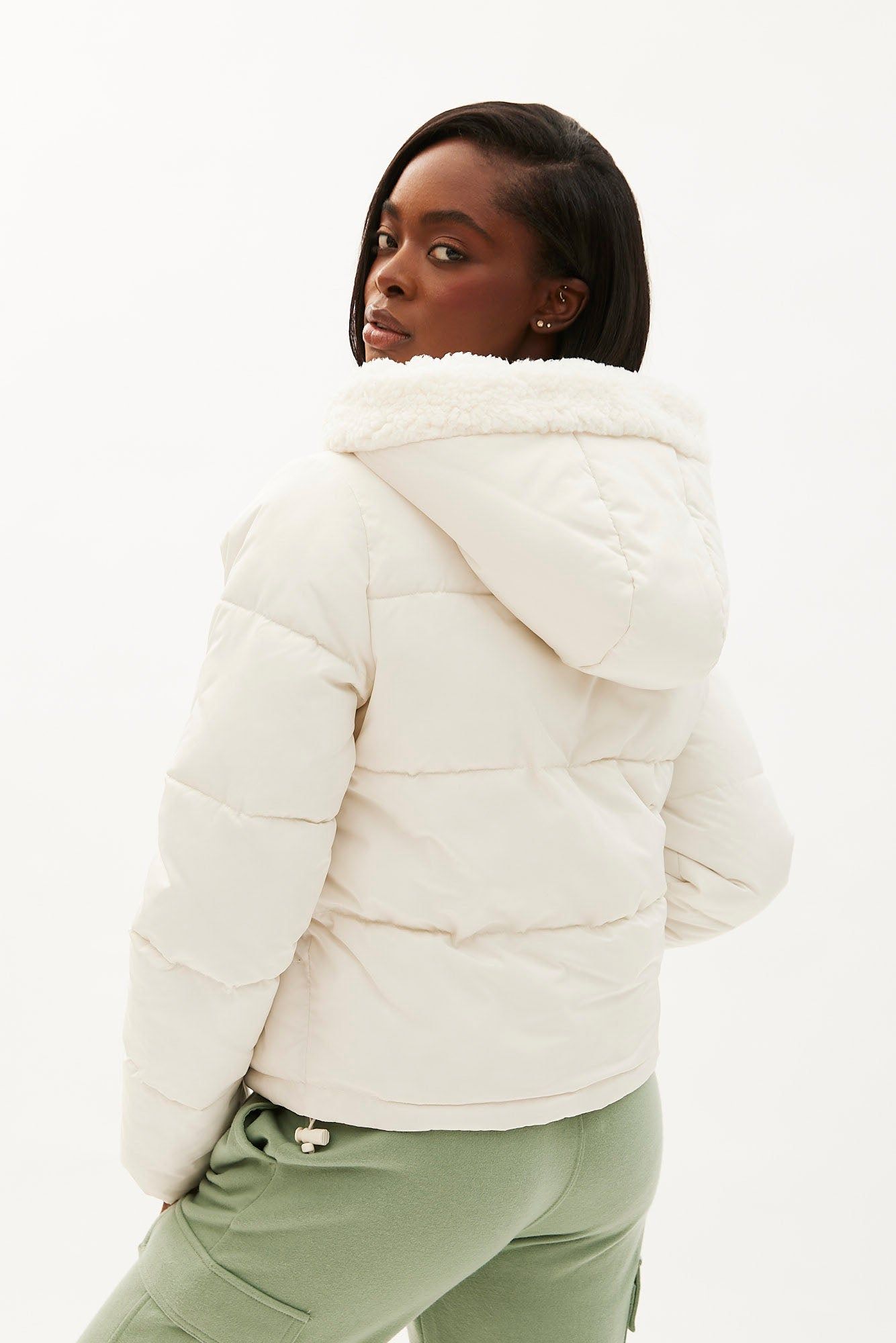 Sherpa-Lined Hooded Puffer Jacket sold by Bluenotes product image thumbnail 4