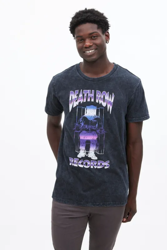 Death Row Records Ombre Acid Wash Tee sold by Bluenotes