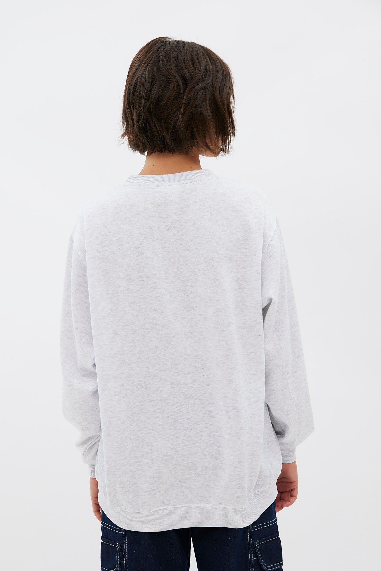 Michigan Graphic Oversized Crew Neck Sweatshirt sold by Bluenotes product image thumbnail 4