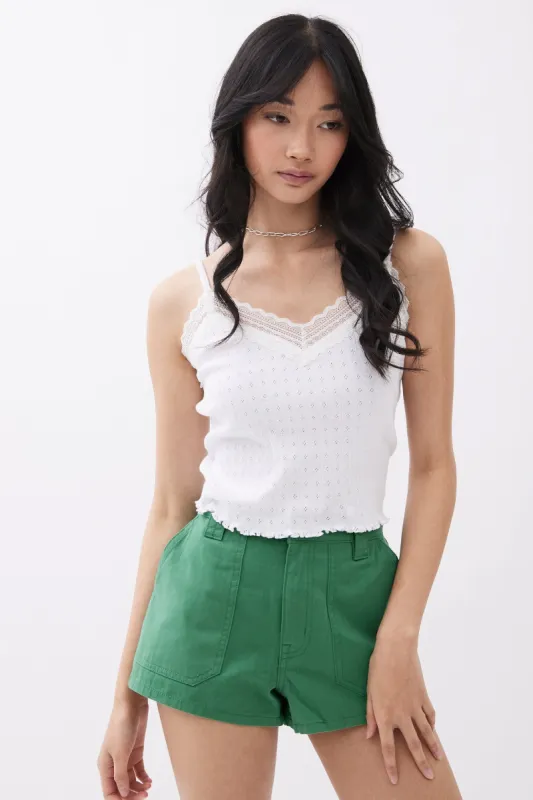 Lace Trim Tank Top sold by Bluenotes