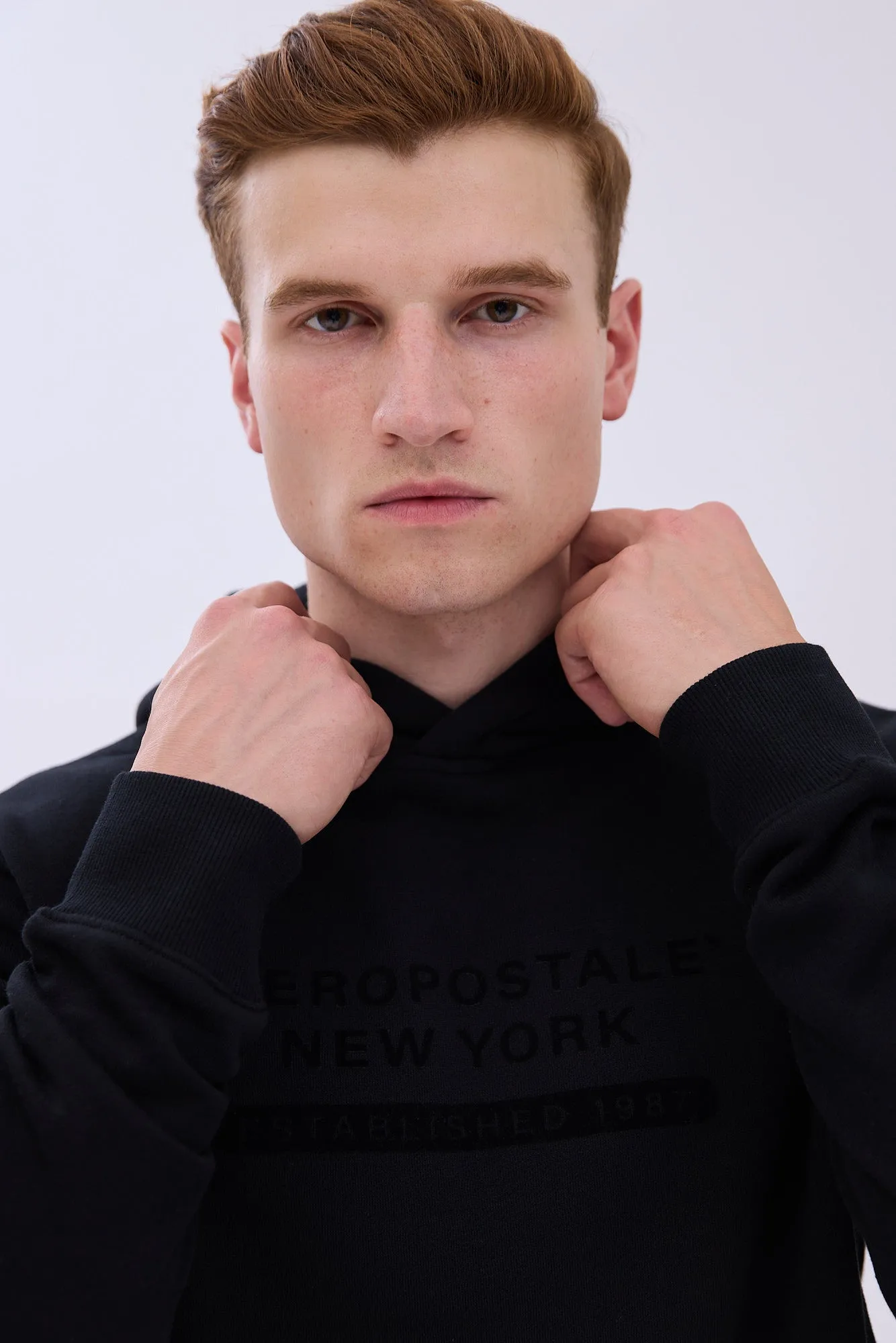 AERO New York Flocked Graphic Hoodie sold by Bluenotes product image thumbnail 3