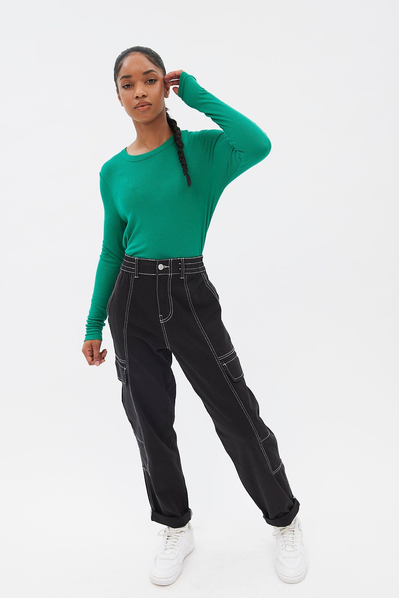 High Rise Straight Cargo Pant sold by Bluenotes product image thumbnail 3