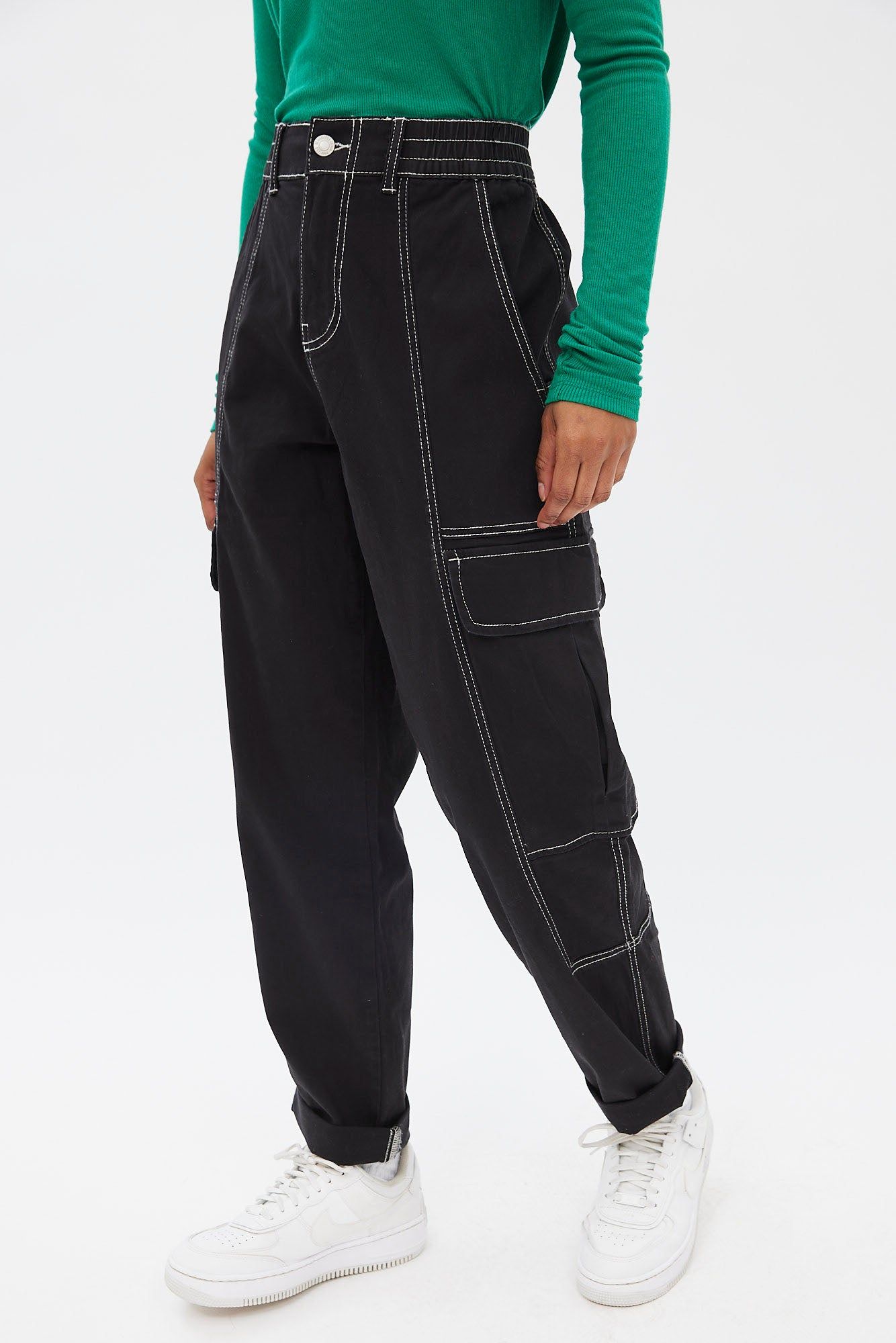 High Rise Straight Cargo Pant sold by Bluenotes