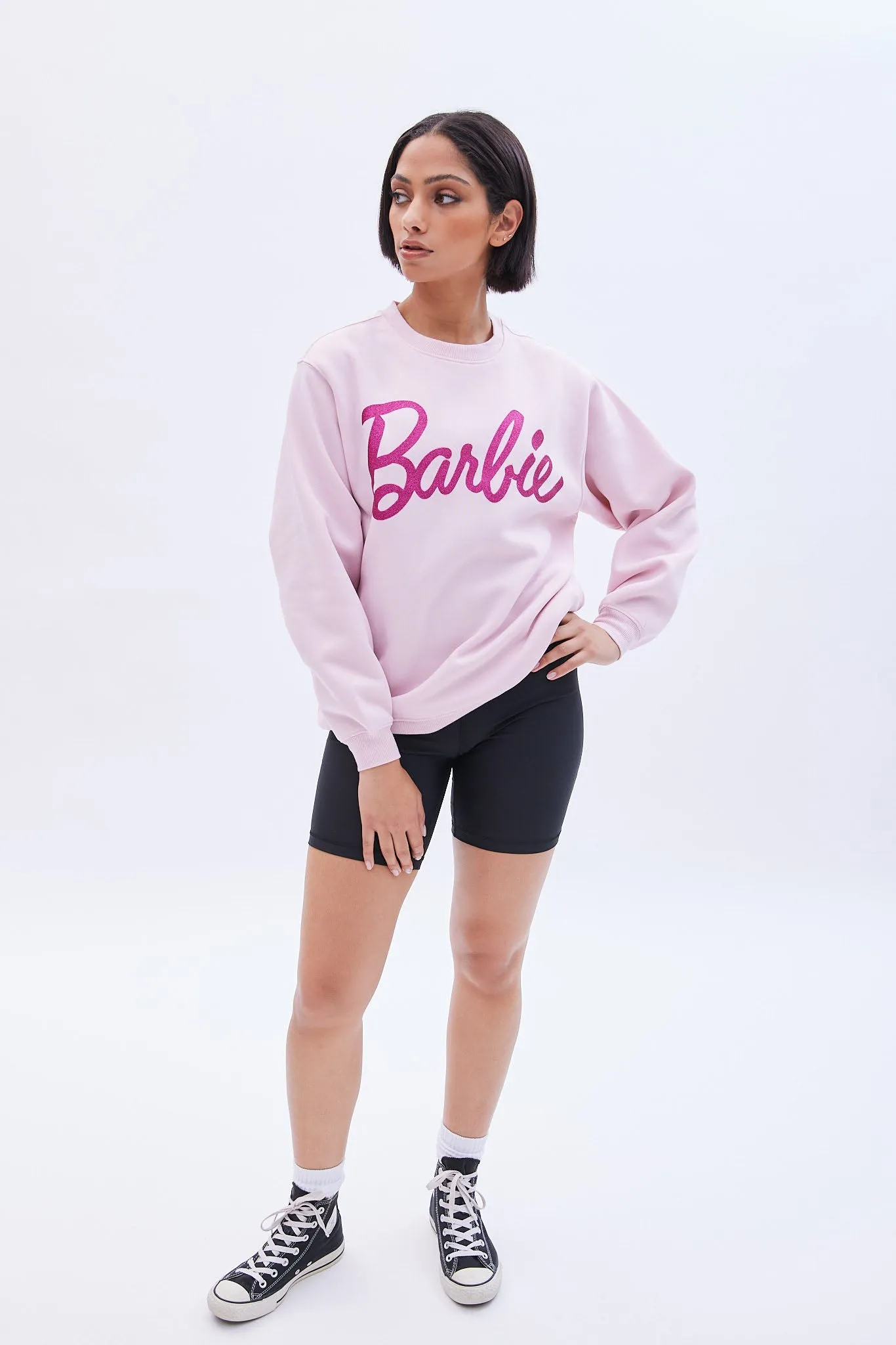 Barbie Graphic Crew Neck Oversized Sweatshirt sold by Bluenotes product image thumbnail 2