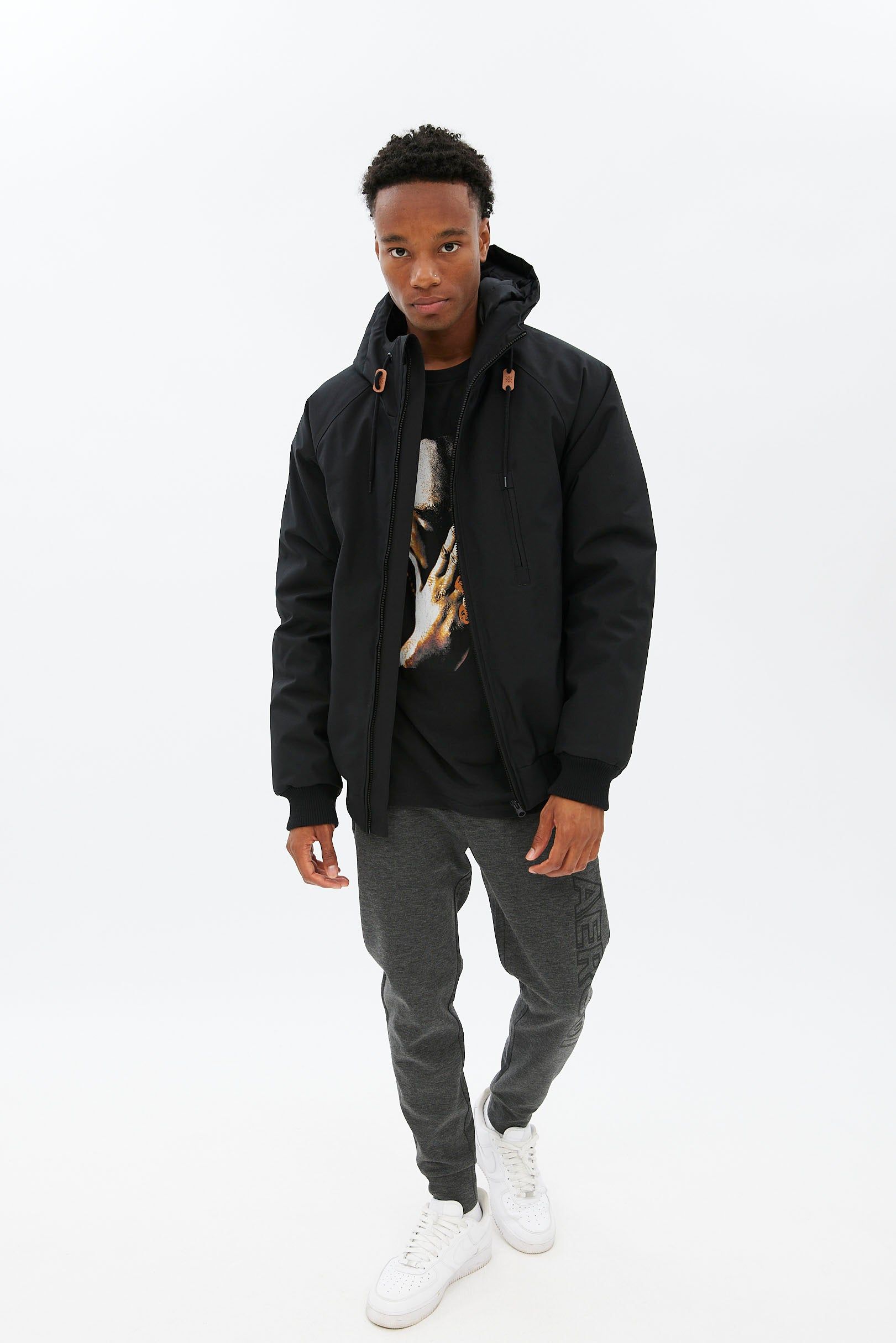 North Western Hooded Raglan Bomber Jacket sold by Bluenotes product image thumbnail 5
