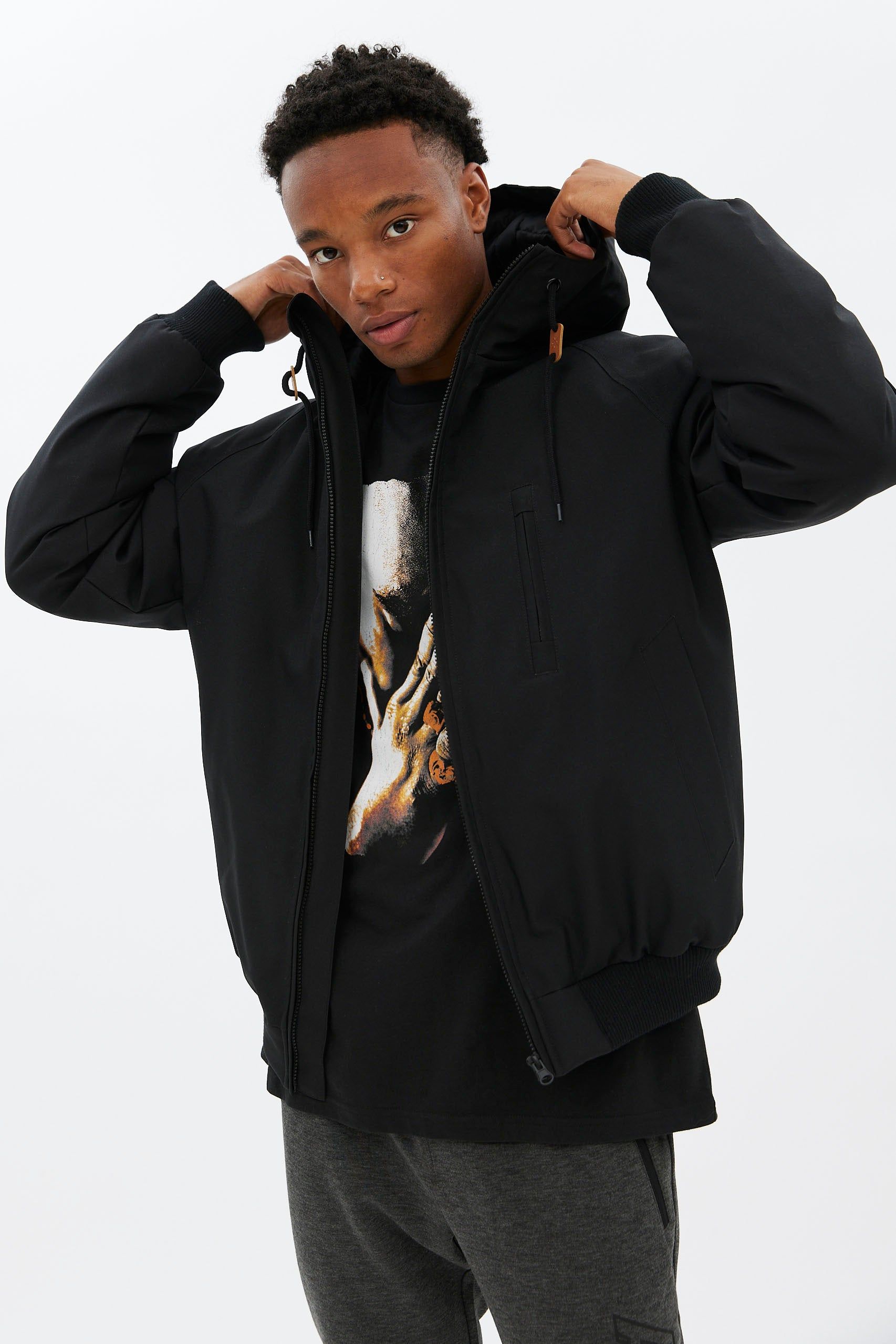 North Western Hooded Raglan Bomber Jacket sold by Bluenotes product image thumbnail 2